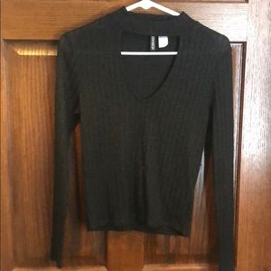 H&M sparkly long sleeve shirt